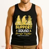 Ewings Sarcoma Awareness Gnomies Support Squad Tank Top thumb 3