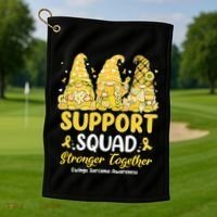 Ewings Sarcoma Awareness Gnomies Support Squad Golf Towel thumb 1