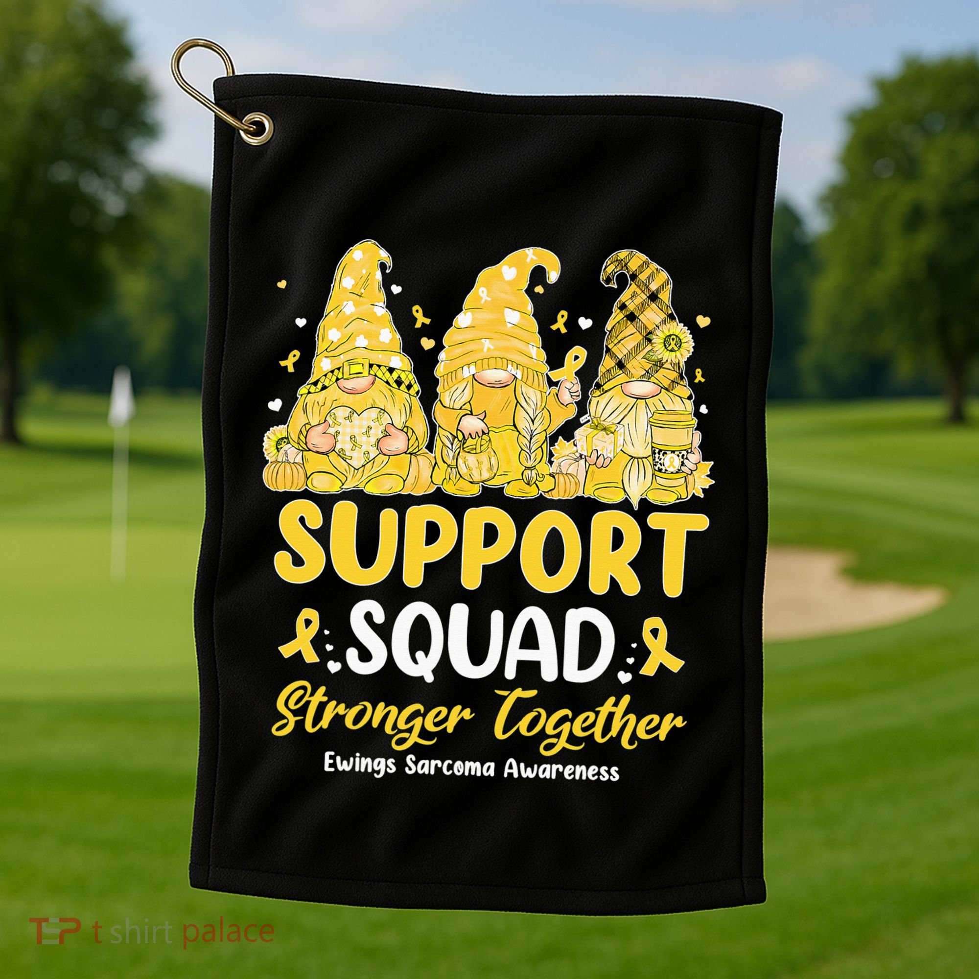 Ewings Sarcoma Awareness Gnomies Support Squad Golf Towel