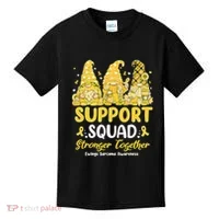 Ewings Sarcoma Awareness Gnomies Support Squad Kids T-Shirt thumb 0