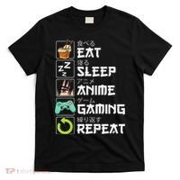 Eat Sleep Anime Gaming Repeat Kawaii Otaku Anime Manga T-Shirt thumb 0