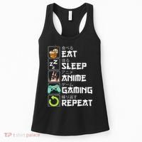 Eat Sleep Anime Gaming Repeat Kawaii Otaku Anime Manga Women's Tank Top thumb 0
