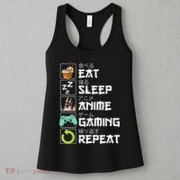 Eat Sleep Anime Gaming Repeat Kawaii Otaku Anime Manga Women's Tank Top thumb 3