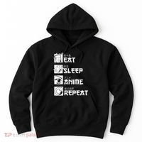 Eat Sleep Anime Repeat Manga Hoodie thumb 0
