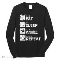 Eat Sleep Anime Repeat Manga Long Sleeve Shirt thumb 0