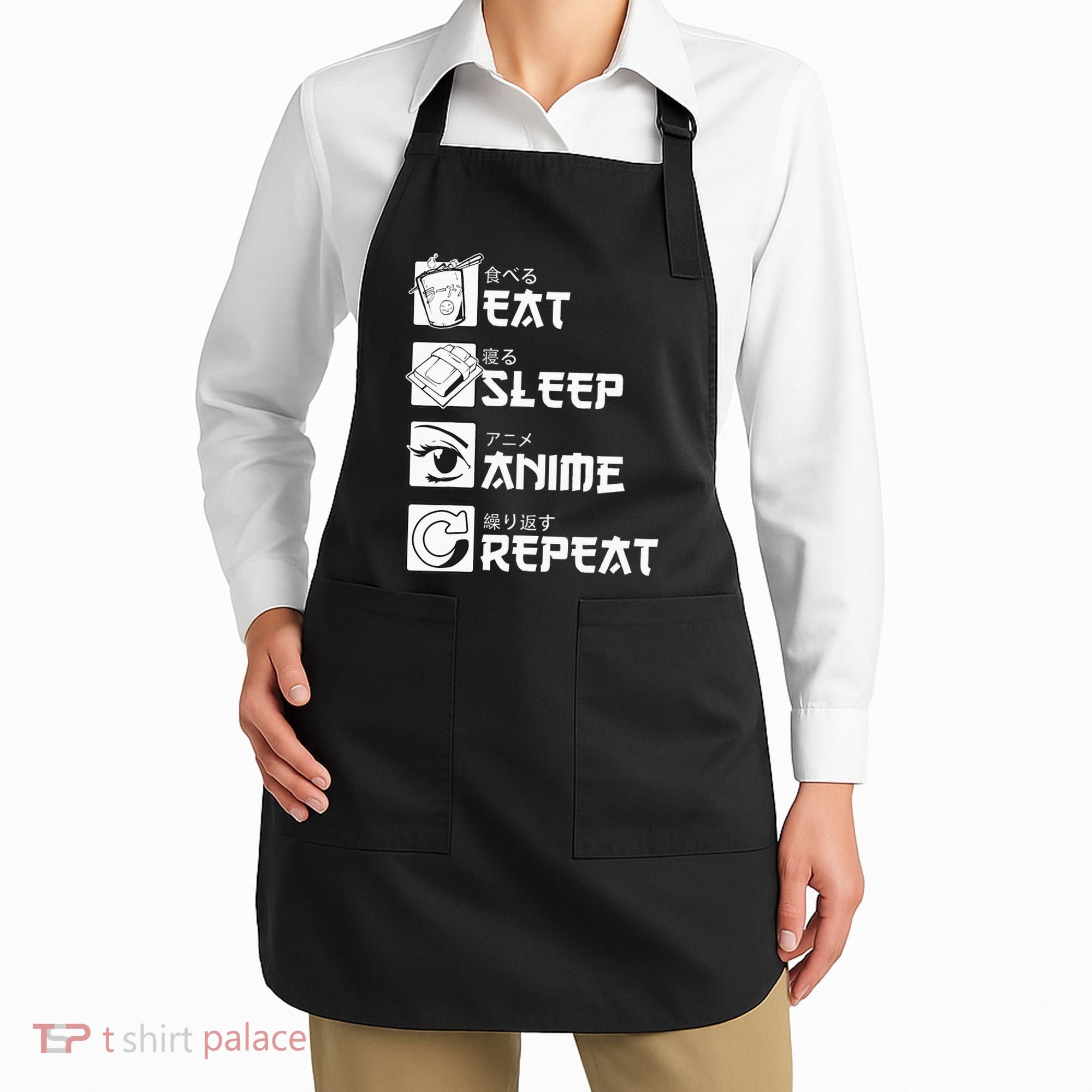 Eat Sleep Anime Repeat Manga Apron