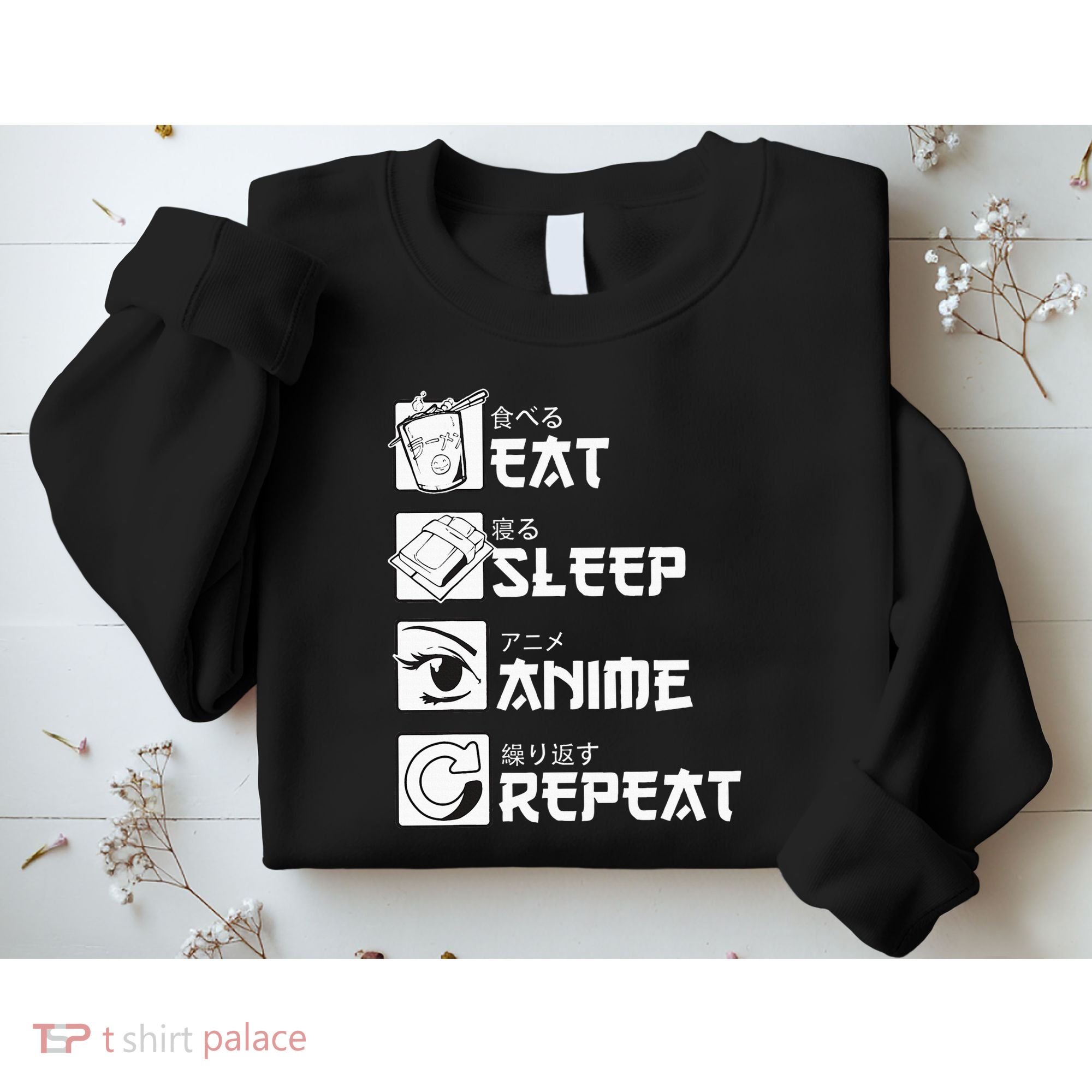 Eat Sleep Anime Repeat Manga Sweatshirt