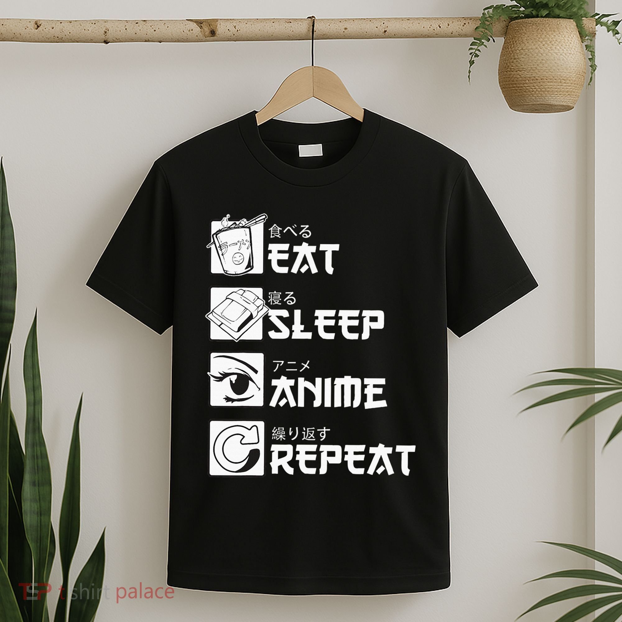 Eat Sleep Anime Repeat Manga T-Shirt