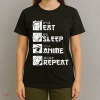 Eat Sleep Anime Repeat Manga T-Shirt thumb 4