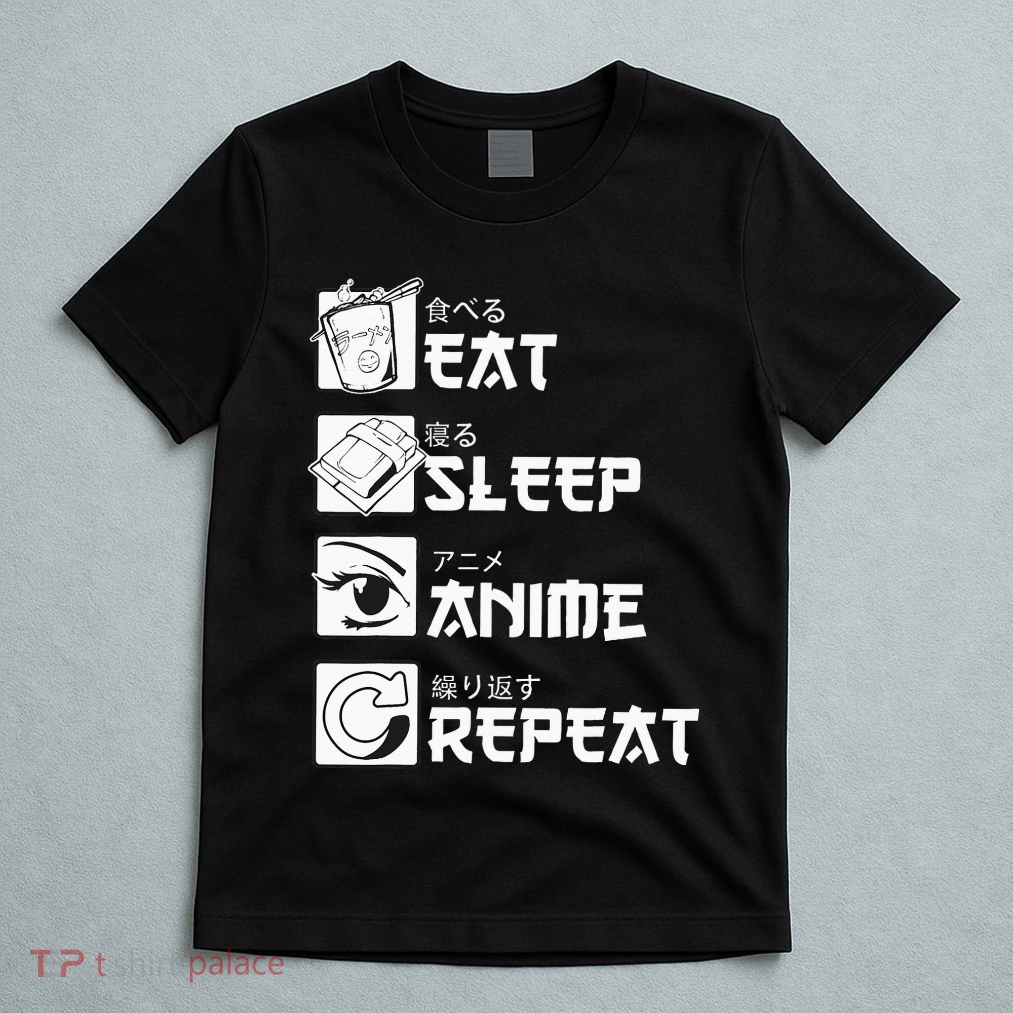 Eat Sleep Anime Repeat Manga T-Shirt