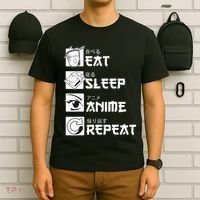 Eat Sleep Anime Repeat Manga T-Shirt thumb 6