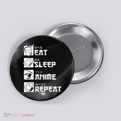 Eat Sleep Anime Repeat Manga Button