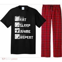 Eat Sleep Anime Repeat Manga Pajama Set thumb 0