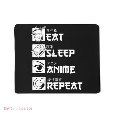 Eat Sleep Anime Repeat Manga Mousepad