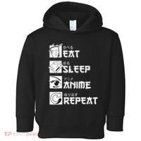 Eat Sleep Anime Repeat Manga Toddler Hoodie thumb 0