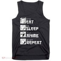 Eat Sleep Anime Repeat Manga Tank Top thumb 0