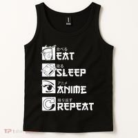 Eat Sleep Anime Repeat Manga Tank Top thumb 2
