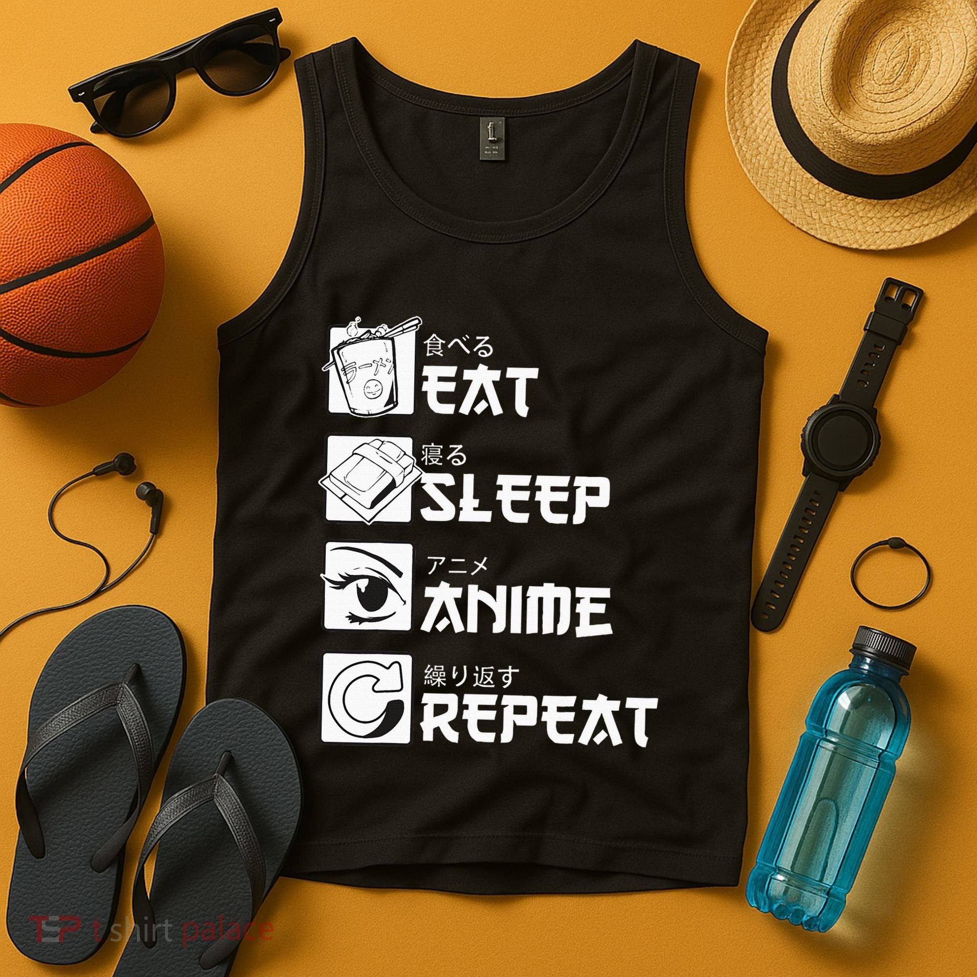 Eat Sleep Anime Repeat Manga Tank Top