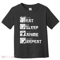 Eat Sleep Anime Repeat Manga Toddler T-Shirt thumb 0