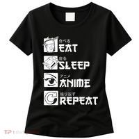 Eat Sleep Anime Repeat Manga Women's T-Shirt thumb 0