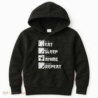 Eat Sleep Anime Repeat Manga Kids Hoodie thumb 0