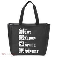 Eat Sleep Anime Repeat Manga Tote Bag thumb 0