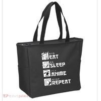 Eat Sleep Anime Repeat Manga Tote Bag thumb 2