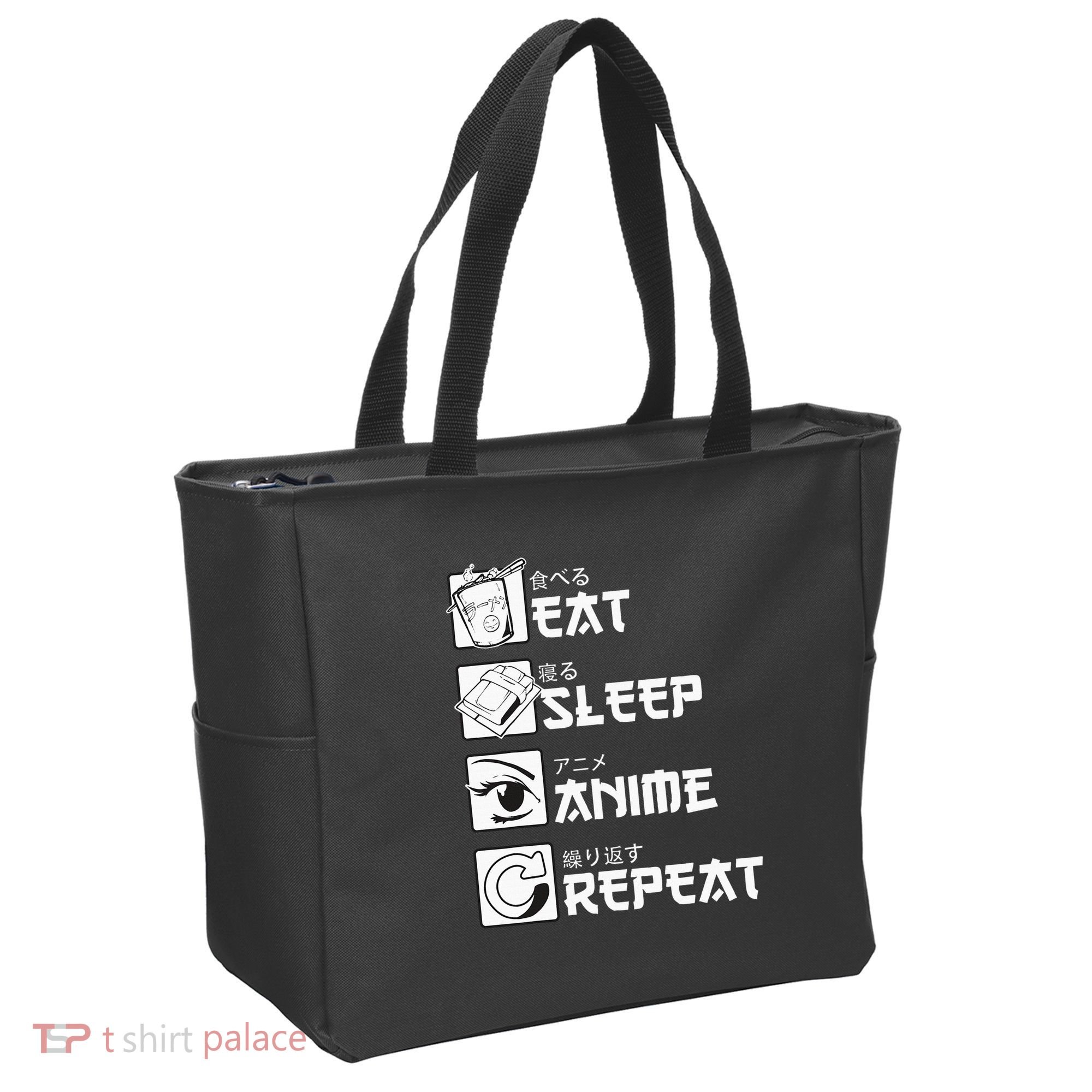Eat Sleep Anime Repeat Manga Tote Bag