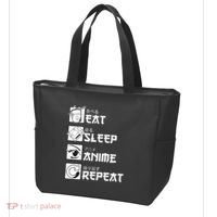 Eat Sleep Anime Repeat Manga Tote Bag thumb 3