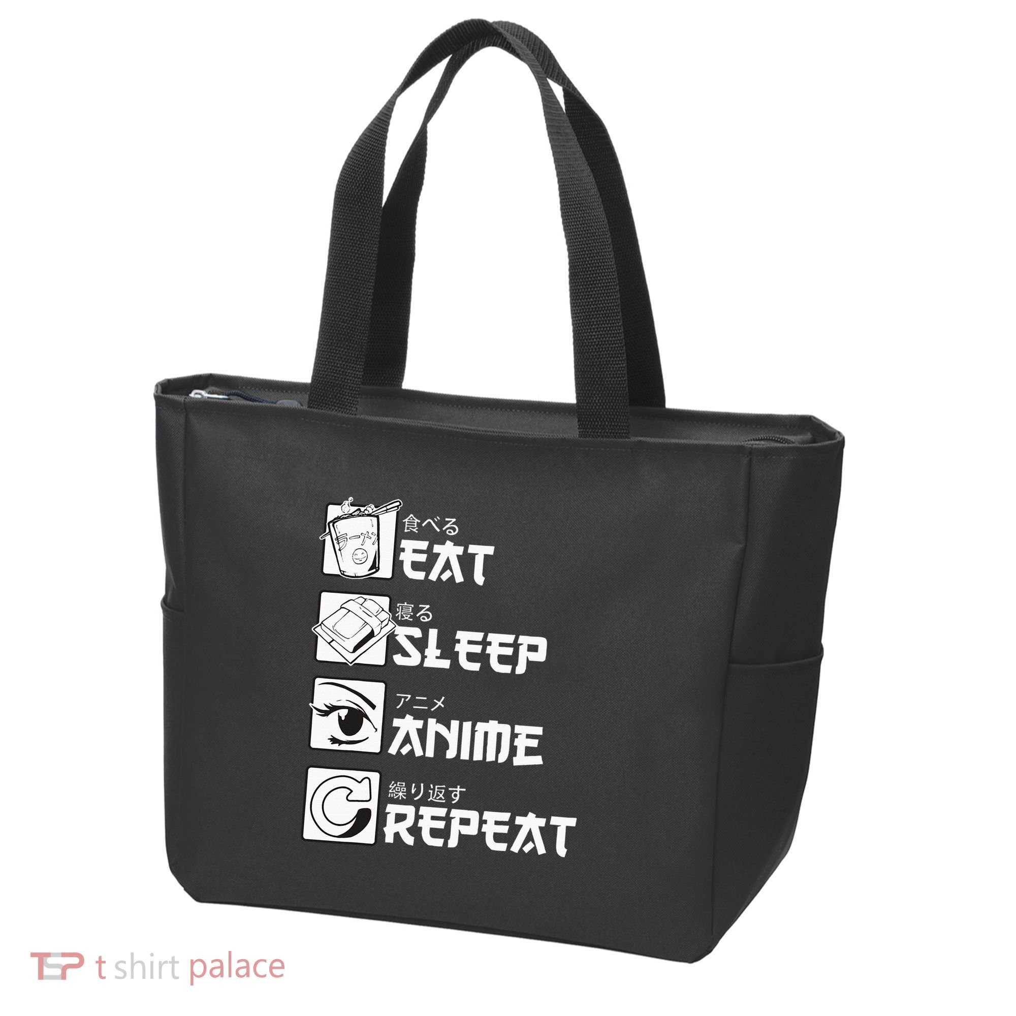 Eat Sleep Anime Repeat Manga Tote Bag