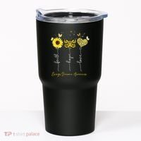 Ewings Sarcoma Awareness Faith Hope Love Leopard Sunflower Tumbler thumb 0