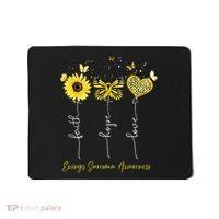 Ewings Sarcoma Awareness Faith Hope Love Leopard Sunflower Mousepad thumb 0