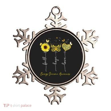 Ewings Sarcoma Awareness Faith Hope Love Leopard Sunflower Ornament
