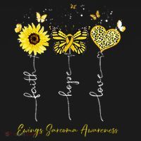 Ewings Sarcoma Awareness Faith Hope Love Leopard Sunflower Women's Tank Top thumb 5