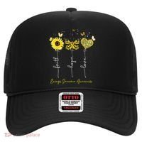 Ewings Sarcoma Awareness Faith Hope Love Leopard Sunflower Hat thumb 0