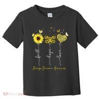 Ewings Sarcoma Awareness Faith Hope Love Leopard Sunflower Toddler T-Shirt thumb 0