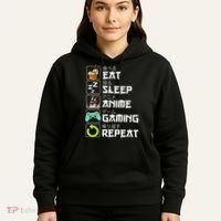 Eat Sleep Anime Gaming Repeat Kawaii Otaku Anime Manga Hoodie thumb 5