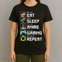 Eat Sleep Anime Gaming Repeat Kawaii Otaku Anime Manga T-Shirt thumb 4