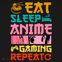 Eat Sleep Anime Gaming Repeat Kawaii Otaku Anime Manga Hoodie thumb 2