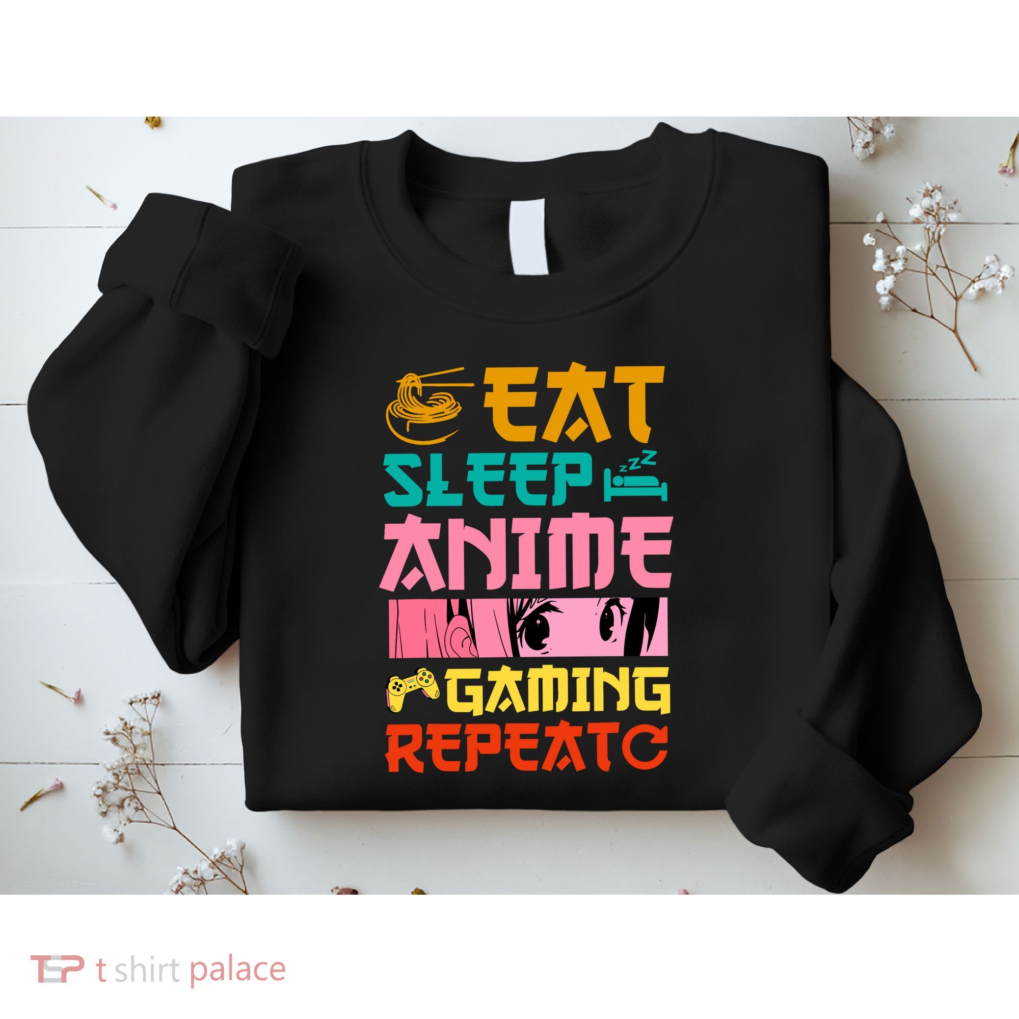 Eat Sleep Anime Gaming Repeat Kawaii Otaku Anime Manga Sweatshirt