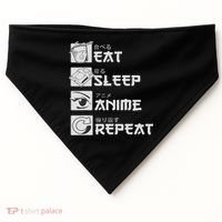 Eat Sleep Anime Repeat Manga S Women USA-Made Doggie Bandana thumb 0