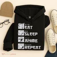 Eat Sleep Anime Repeat Manga S Women Hoodie thumb 4