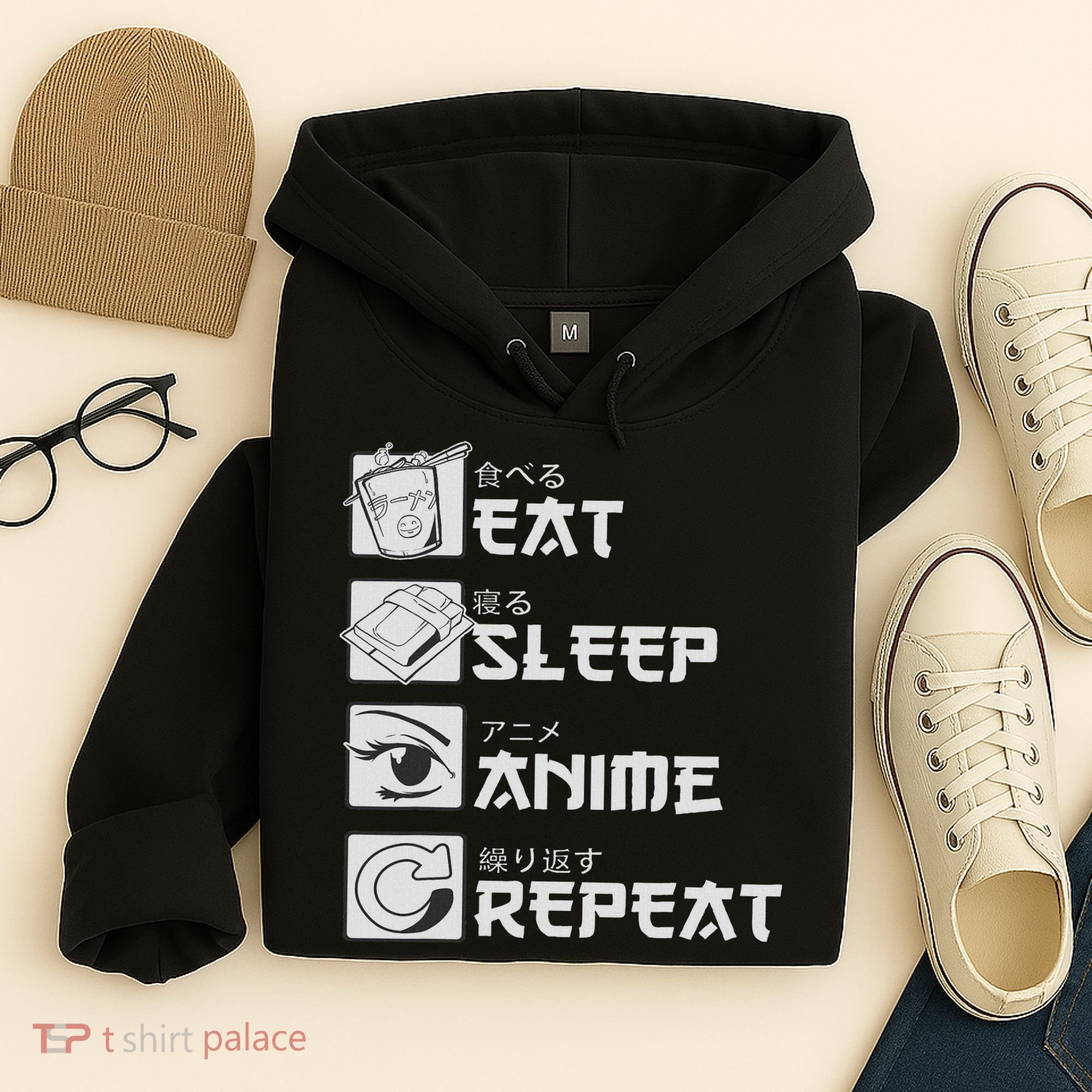 Eat Sleep Anime Repeat Manga S Women Hoodie
