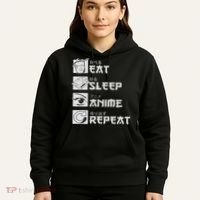 Eat Sleep Anime Repeat Manga S Women Hoodie thumb 5