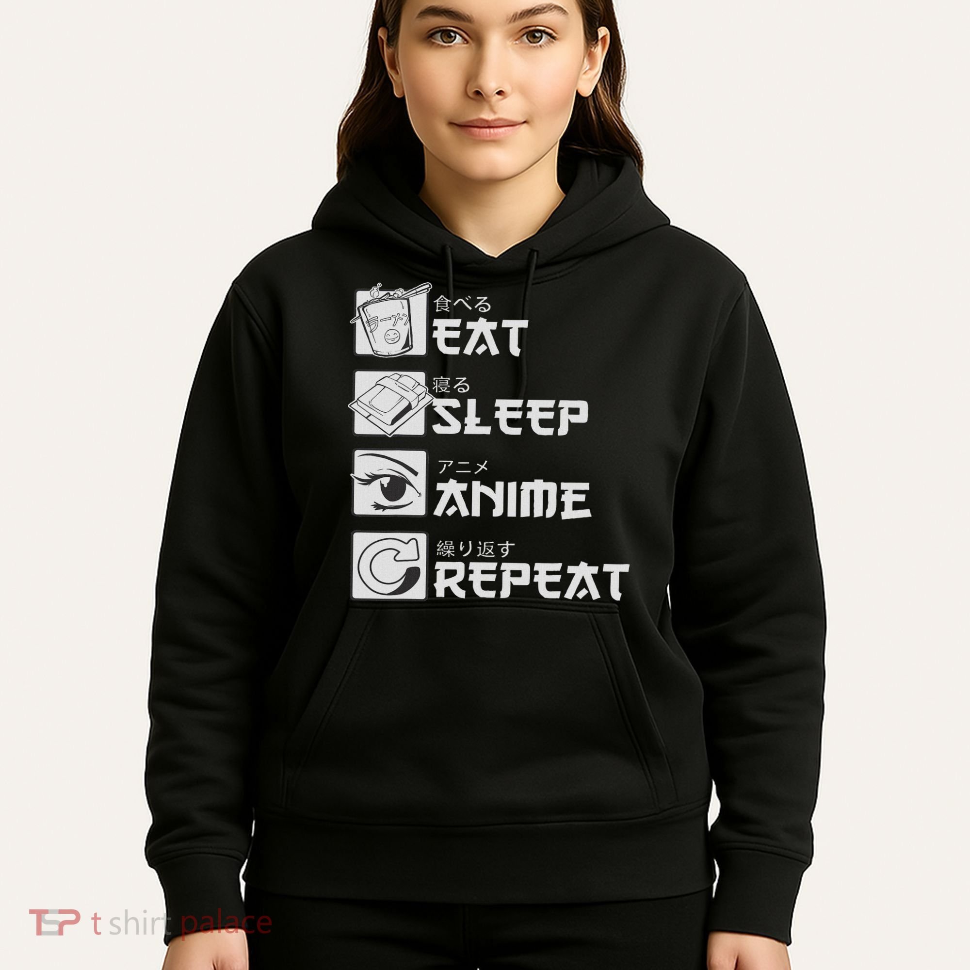 Eat Sleep Anime Repeat Manga S Women Hoodie