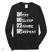 Eat Sleep Anime Repeat Manga S Women Long Sleeve Shirt thumb 0