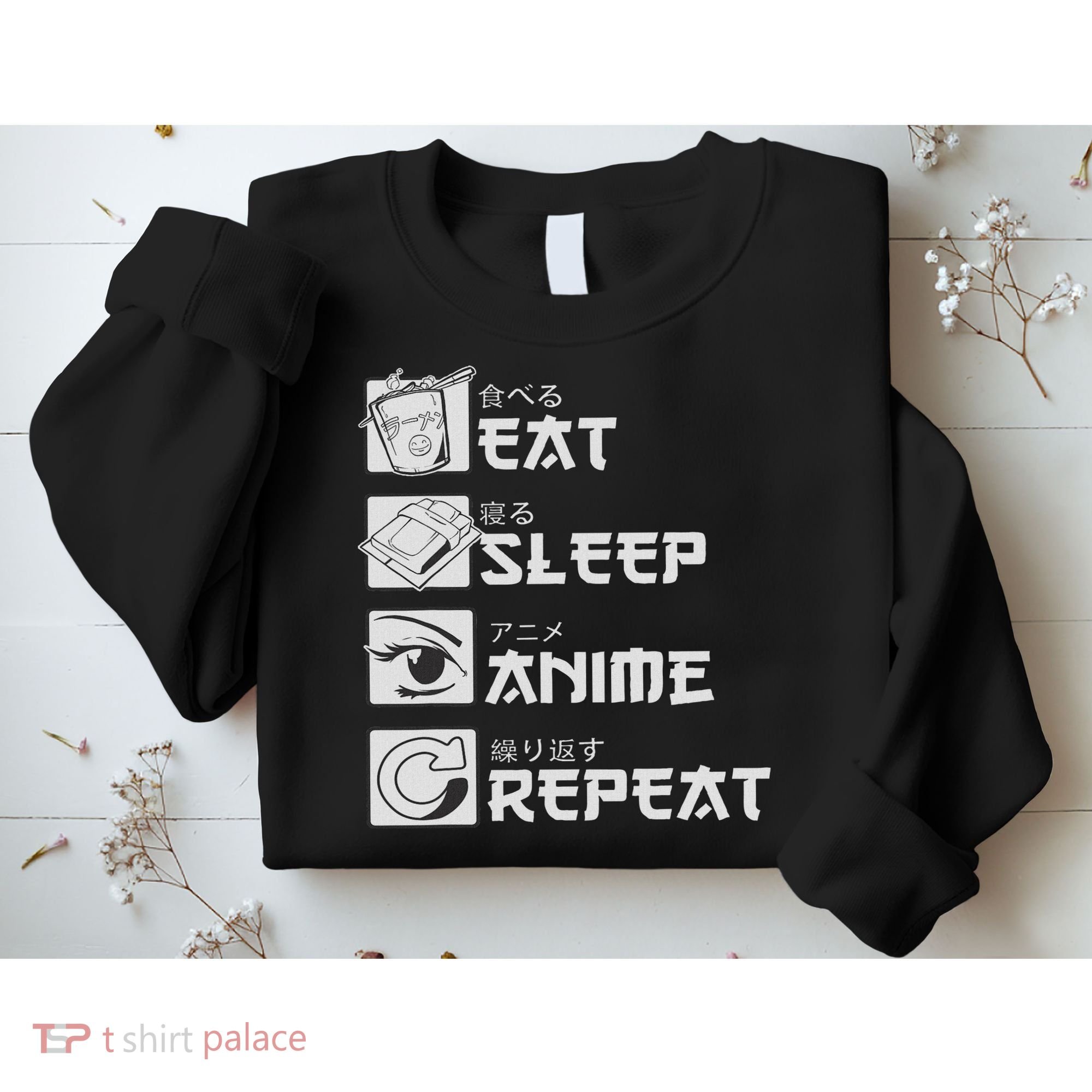 Eat Sleep Anime Repeat Manga S Women Sweatshirt