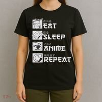Eat Sleep Anime Repeat Manga S Women T-Shirt thumb 4