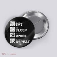 Eat Sleep Anime Repeat Manga S Women Button thumb 0