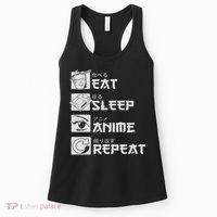 Eat Sleep Anime Repeat Manga S Women Women's Tank Top thumb 0